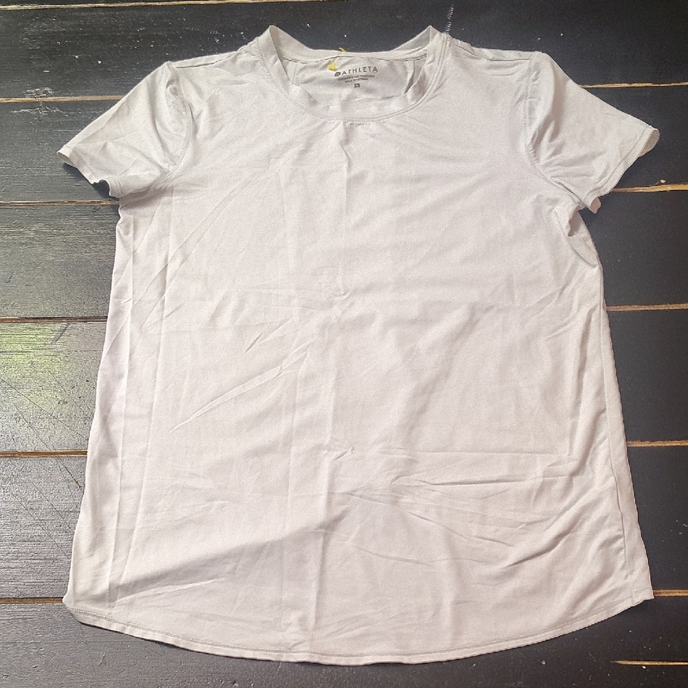 ATHLETA WOMEN'S ATHLETIC SPORTSWEAR ACTIVEWEAR SHORT SLEEVED SHIRT